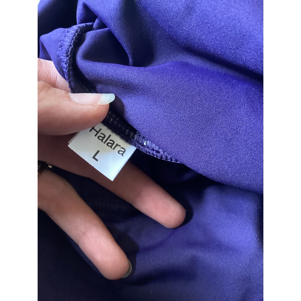 Halara NWOT Navy Pleated Tennis Skort High Waisted Active Skirt with Shorts L - Picture 8 of 9